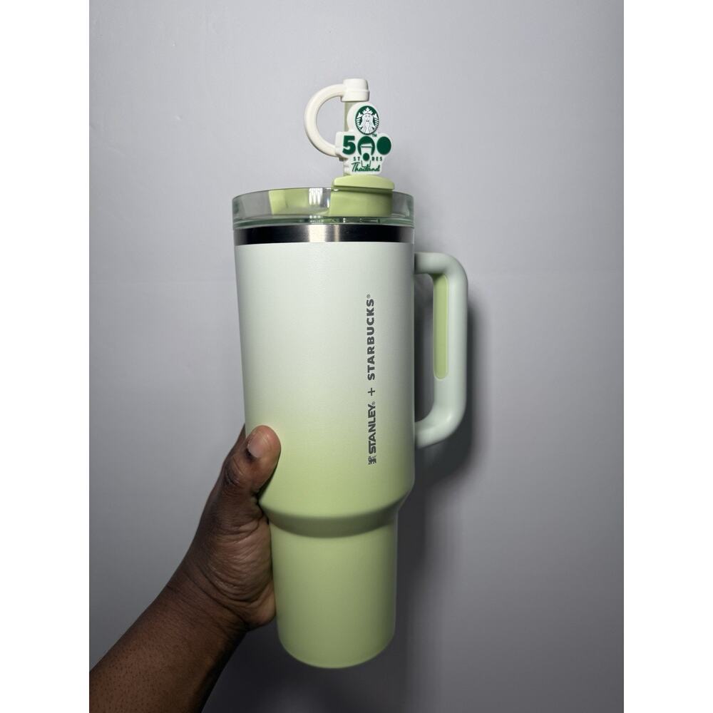 Stanley X Starbucks Thailand 500 Stores Anniversary Green 40oz Tumbler BNWT - Picture 4 of 7